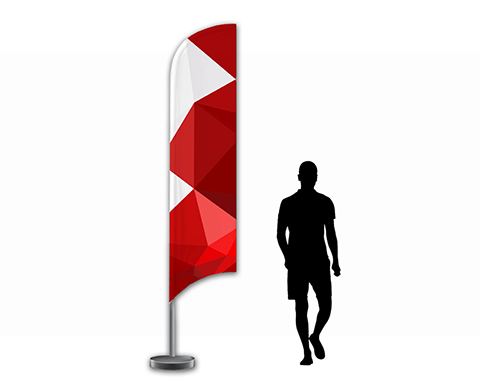 Steag pană (velă) L |  PRINTCENTER - Tipar digital, offset, indoor, outdoor