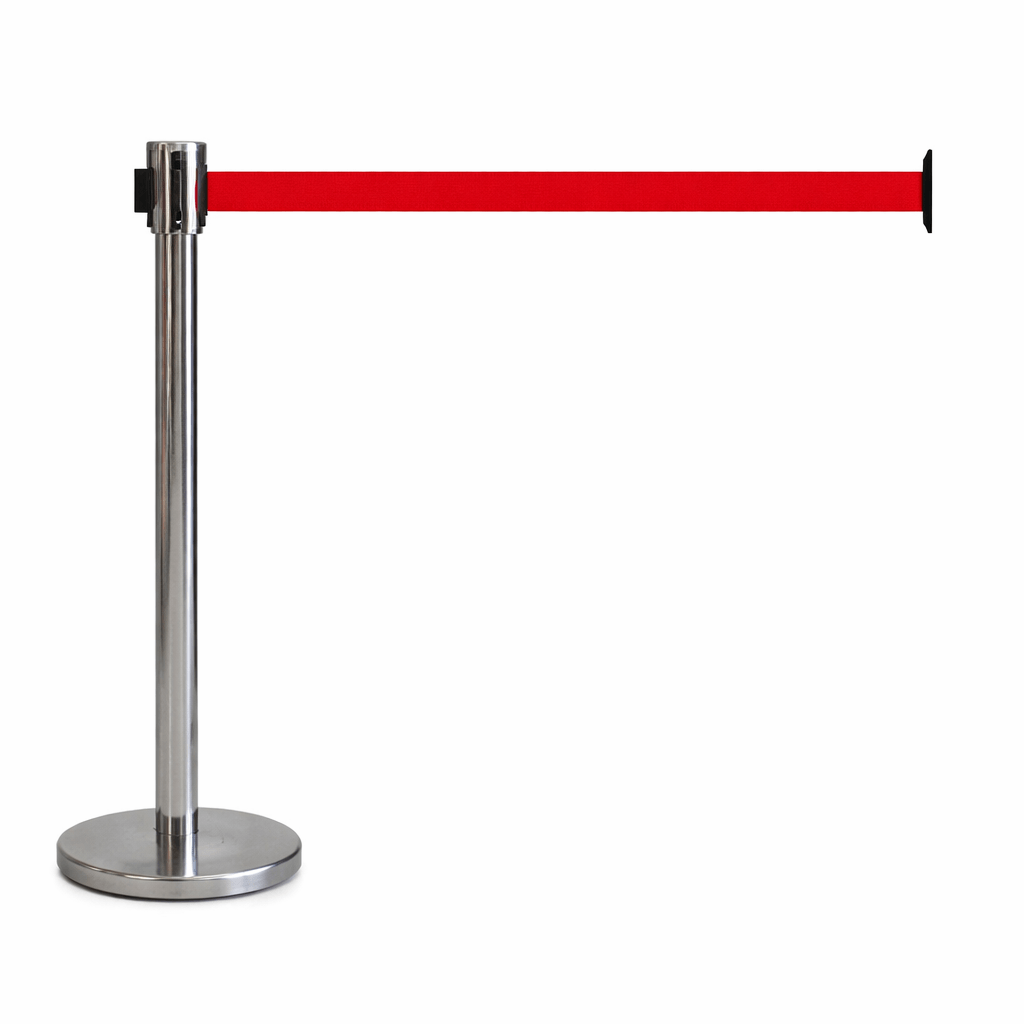 Stalp cu banda restrictionare acces |  PRINTCENTER - Tipar digital, offset, indoor, outdoor