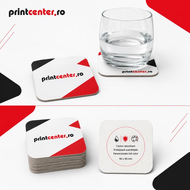Suporturi pahare din carton absorbant - de la 0.12 LEI |  PRINTCENTER - Tipar digital, offset, indoor, outdoor