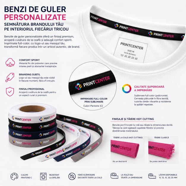 Benzi de guler personalizate tricouri |  PRINTCENTER - Tipar digital, offset, indoor, outdoor