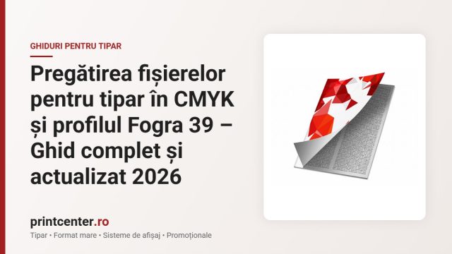 Pregătirea fișierelor pentru tipar în CMYK și profilul Fogra 39 – Ghid complet și actualizat 2026