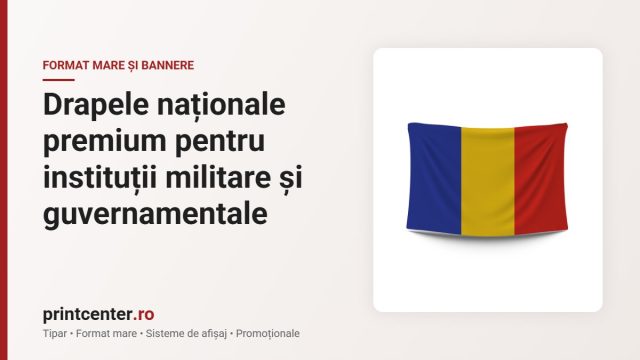 Drapele naționale premium pentru instituții militare și guvernamentale