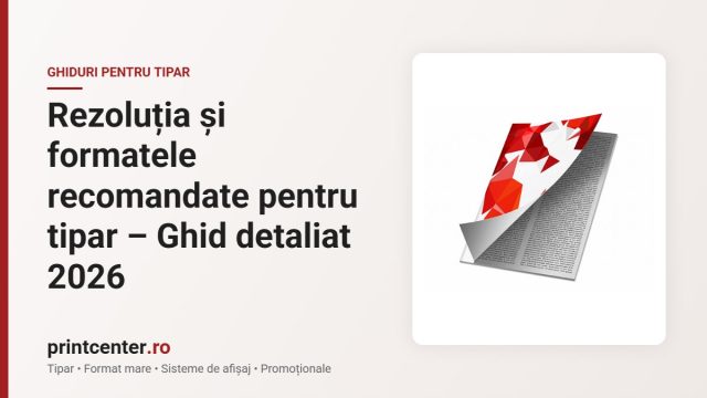 Rezoluția și formatele recomandate pentru tipar – Ghid detaliat 2026