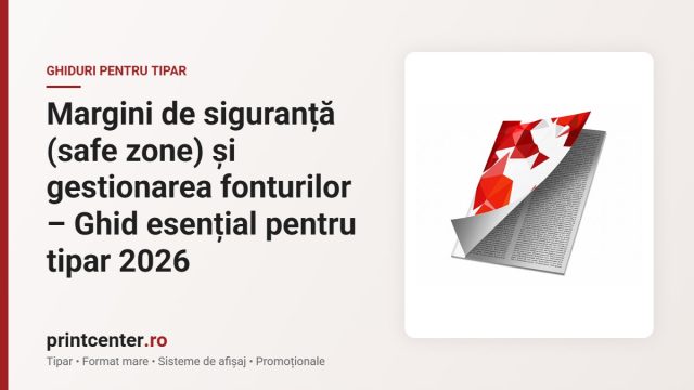 Margini de siguranță (safe zone) și gestionarea fonturilor – Ghid esențial pentru tipar 2026