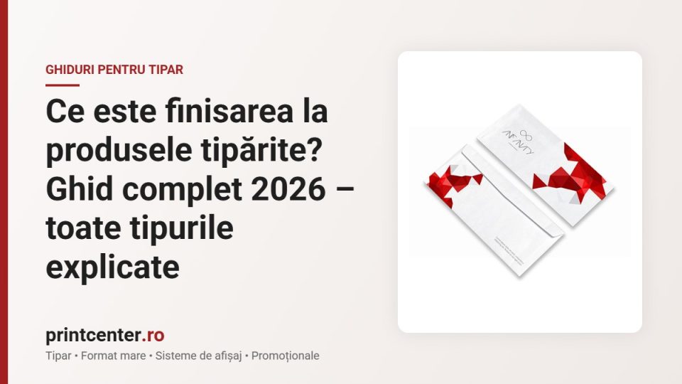 Ce este finisarea la produsele tipărite? Ghid complet 2026 – toate tipurile explicate