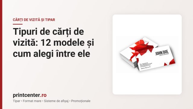 Tipuri de cărți de vizită: 12 modele și cum alegi între ele