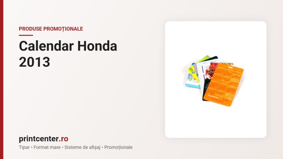Calendar Honda 2013