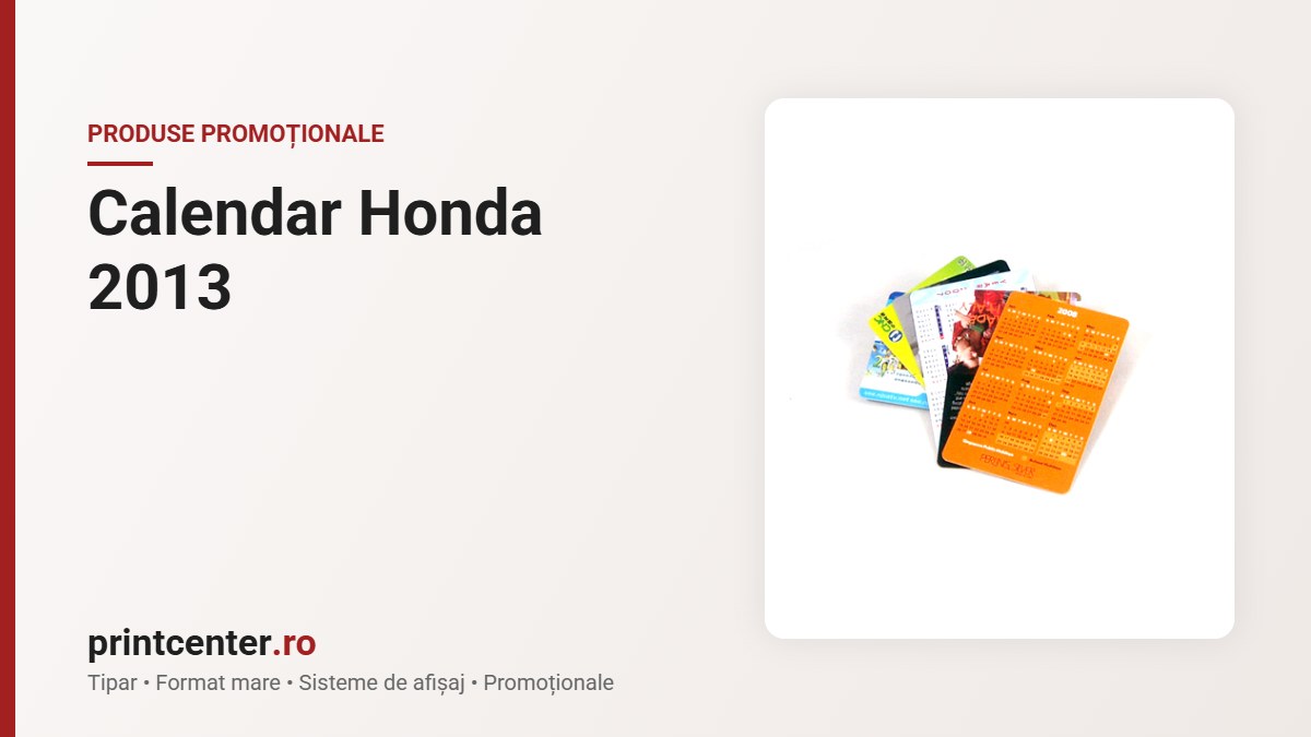Calendar Honda 2013